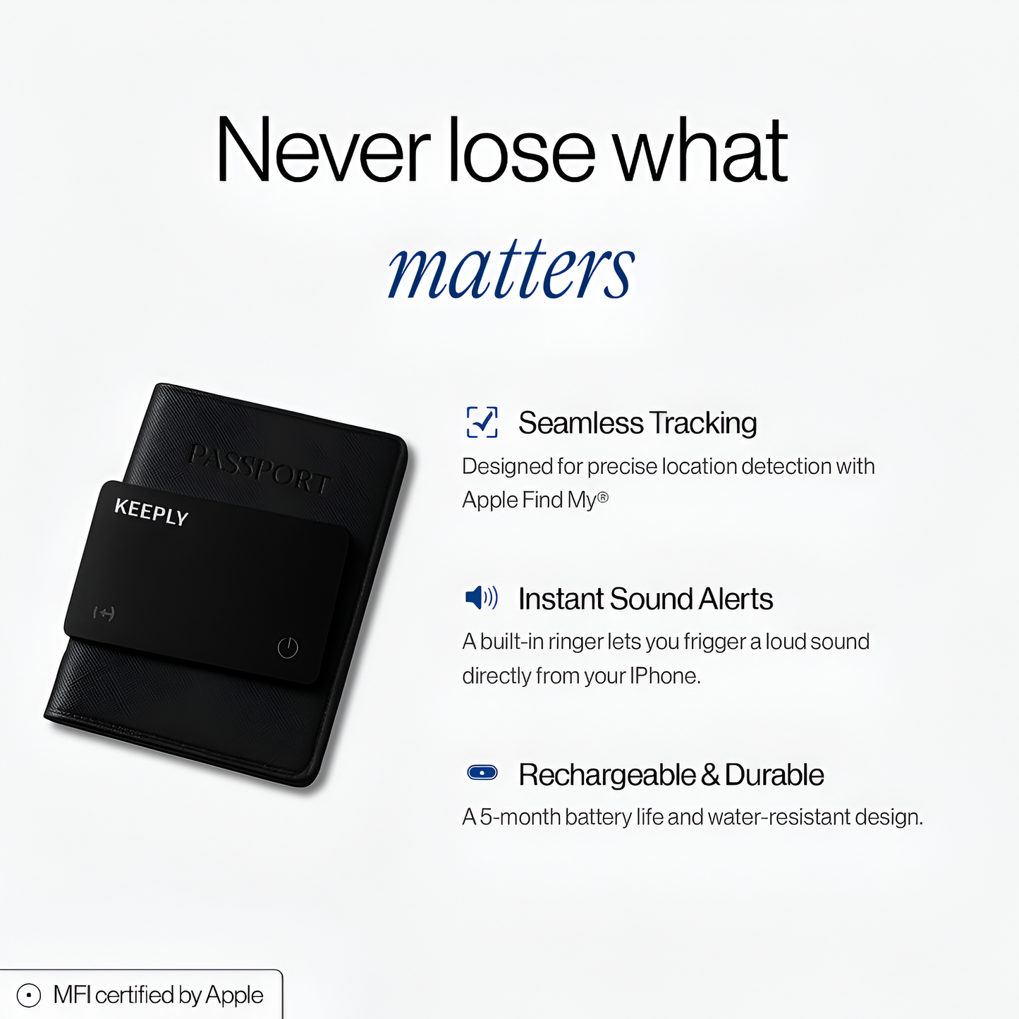 KEEPLY. Tracking Card
